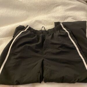 Three Hearts Black Joggers with White Accents